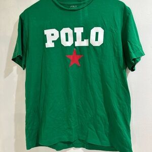 Men Green Polo T-Shirt Medium